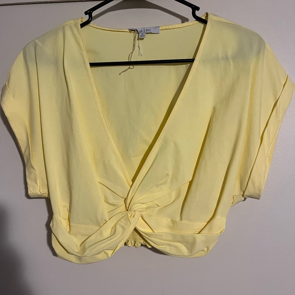 Sunny Yellow Knot Blouse